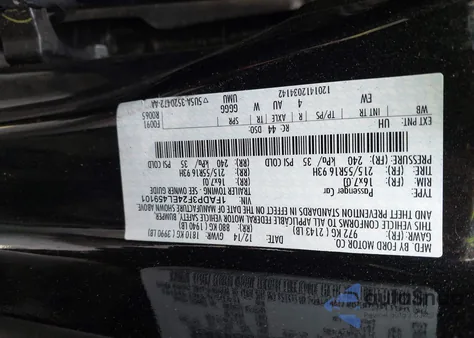 2014 Ford Focus Se from USA, damaged, VIN 1FADP3F24EL459101